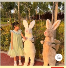 sheepskin standing rabbit 150cm real sheepskin toys genuine sheepskin standing tall rabbit