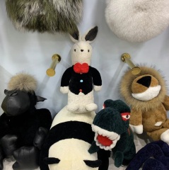 sheepskin toys Mr rabbit 30cm real sheepskin Mr rabbit soft toys genuine sheepskin rabbit toys