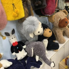 sheepskin toys Mr rabbit 30cm real sheepskin Mr rabbit soft toys genuine sheepskin rabbit toys