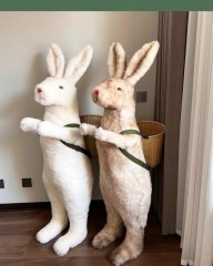 sheepskin standing rabbit 150cm real sheepskin toys genuine sheepskin standing tall rabbit