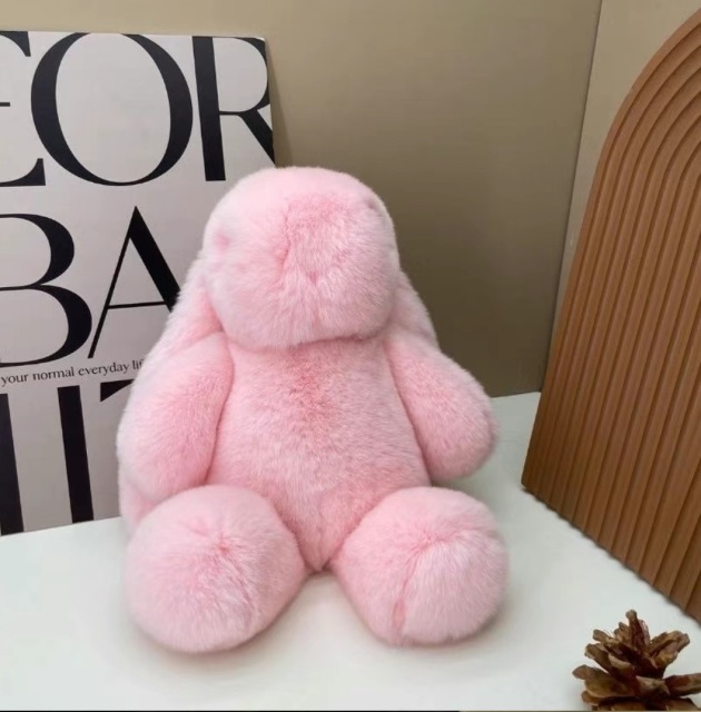 Real rabbit fur toys long eared rabbit soft cuddles rabbit genuine rabbit fur toys long eared rabbit 45cm