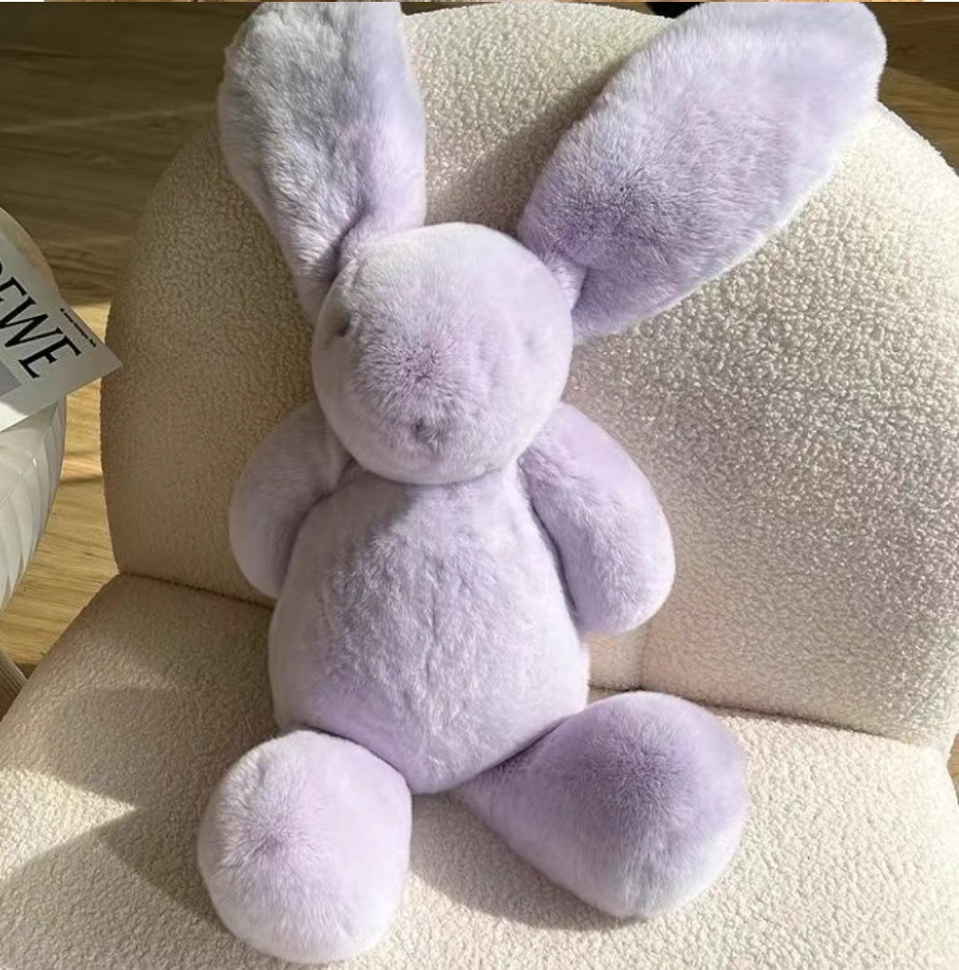 Real rabbit fur toys long eared rabbit soft cuddles rabbit genuine rabbit fur toys long eared rabbit 45cm