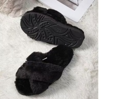 cheapest faux fur sandal slippers synthetic sheepskin slippers faux fur flip flops faux fur lined Slippers