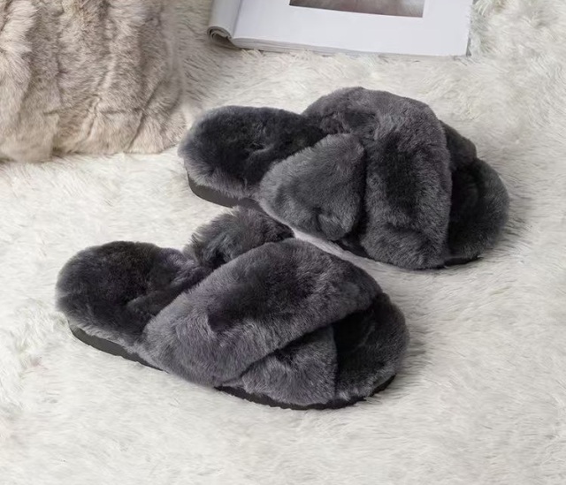 cheapest faux fur sandal slippers synthetic sheepskin slippers faux fur flip flops faux fur lined Slippers