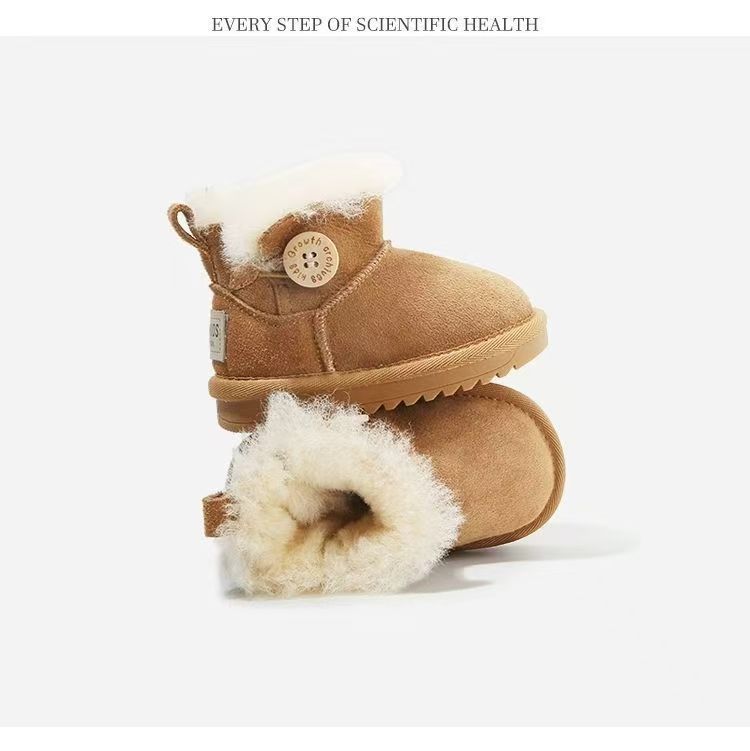 Children's sheepskin footwear moccasins and boots sheepskin kids booties shoes & slippers