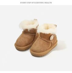 Children's sheepskin footwear moccasins and boots sheepskin kids booties shoes & slippers