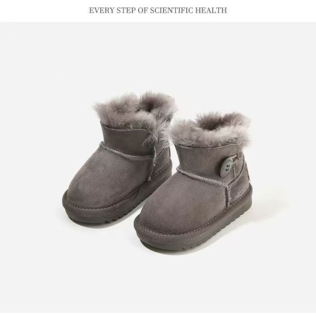 Children's sheepskin footwear moccasins and boots sheepskin kids booties shoes & slippers