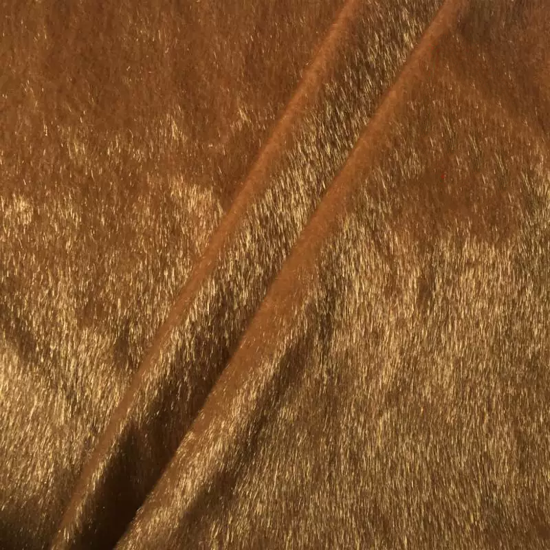 100% Nylon faux pony hair fabric stiff pony hair fabric fake pony fur material short-pile pony-skin effect fabric
