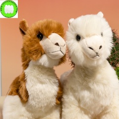 Premium Faux Fur Alpaca Plush Toy Soft Fluffy Stuffed Alpaca Animal Cute Washable Toys for Kids & Gifts