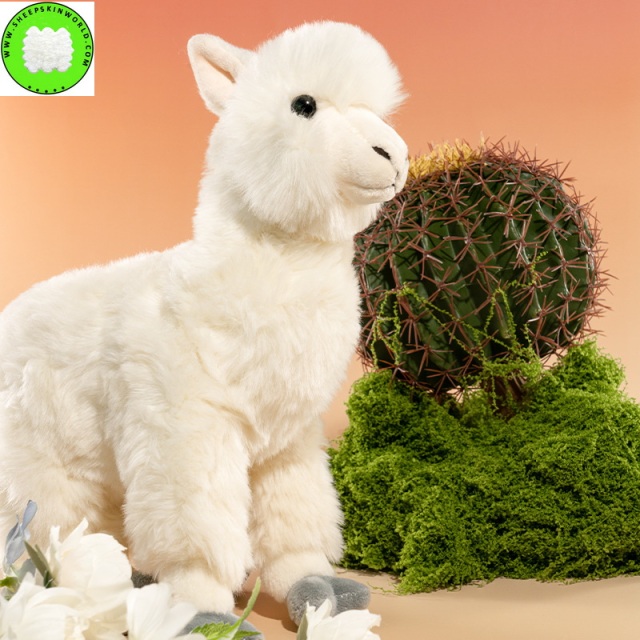 Premium Faux Fur Alpaca Plush Toy Soft Fluffy Stuffed Alpaca Animal Cute Washable Toys for Kids & Gifts