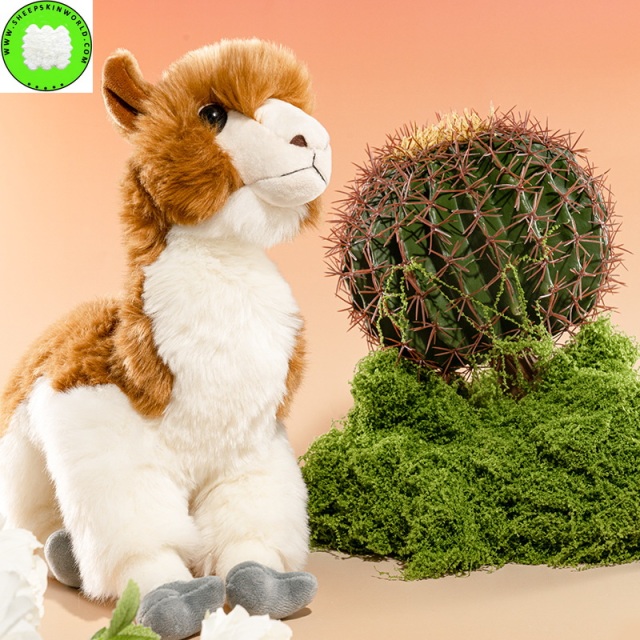 Premium Faux Fur Alpaca Plush Toy Soft Fluffy Stuffed Alpaca Animal Cute Washable Toys for Kids & Gifts