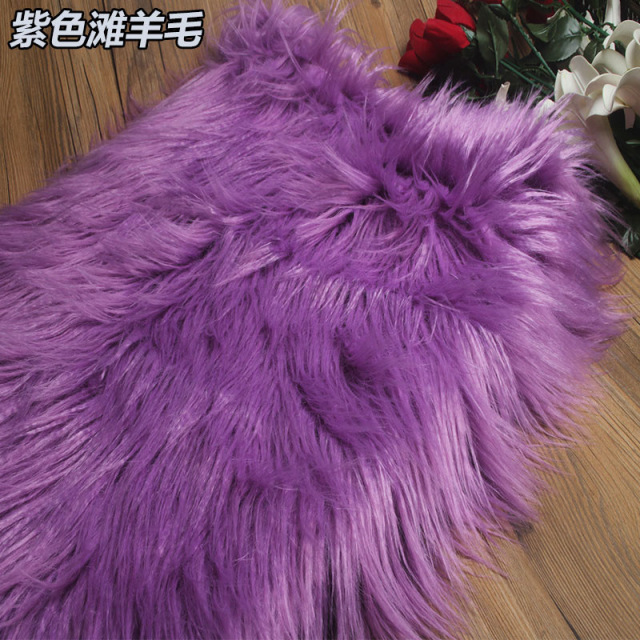 Durable textile curly long pile plush 3D radish strip fleece falling water fleece