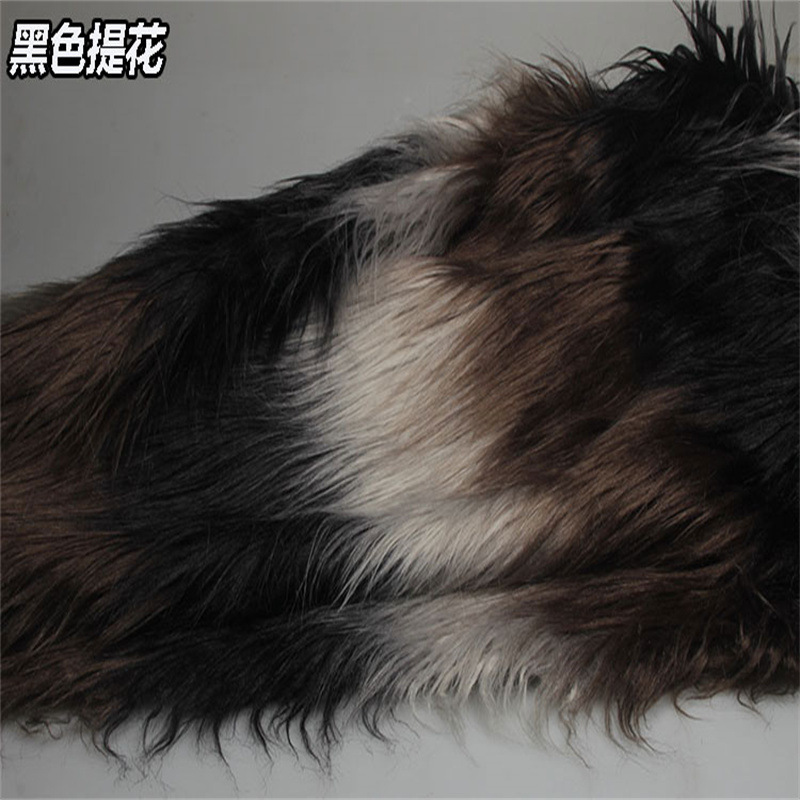 Durable textile curly long pile plush 3D radish strip fleece falling water fleece