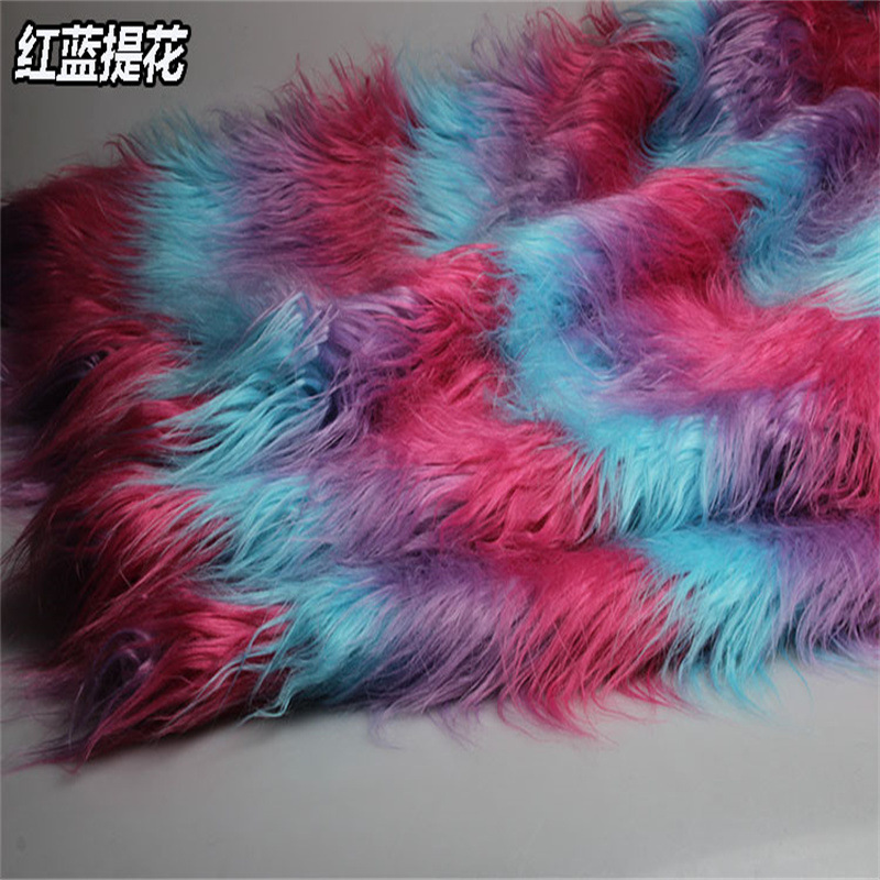 Durable textile curly long pile plush 3D radish strip fleece falling water fleece