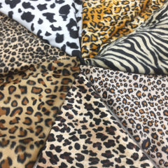 Wholesale Soft Printed Animal Faux Fur Fabric Realistic Fake Animal Plush Fur For coat & Jackets