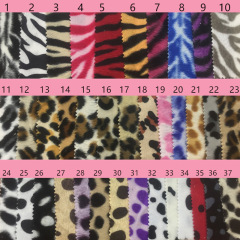 Wholesale Soft Printed Animal Faux Fur Fabric Realistic Fake Animal Plush Fur For coat & Jackets