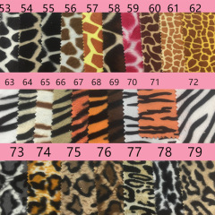 Wholesale Soft Printed Animal Faux Fur Fabric Realistic Fake Animal Plush Fur For coat & Jackets