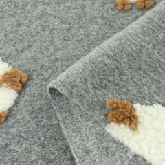 Premium Faux Wool Jacquard Fabric Authentic Fake Wool Like Texture & Exquisite Jacquard Fabric