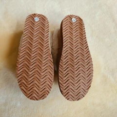 GRS non-slip sustainable recycled polyester fluffy faux fur indoor and outdoor slippers shoes plush house garden shoes