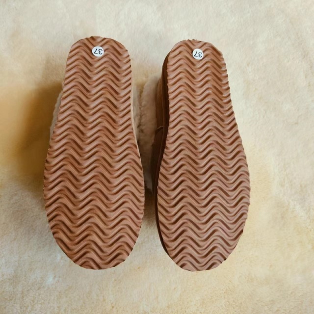 GRS non-slip sustainable recycled polyester fluffy faux fur indoor and outdoor slippers shoes plush house garden shoes