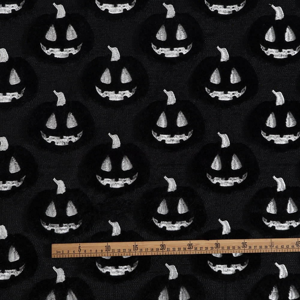 Soft pumpkin fleece fabric Halloween printed plush pumpkin fleece material stretch pumpkin fleece fabric