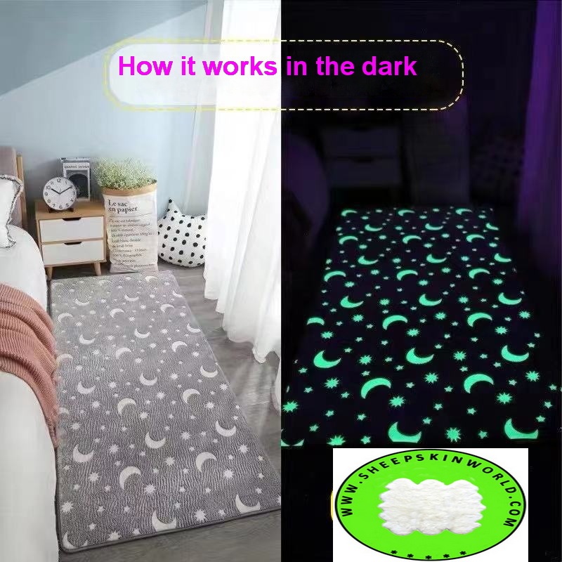 Wholesale Eco Luminous Print Flannel Textile Washable Night Glow Flannel Fabric For Home Textile