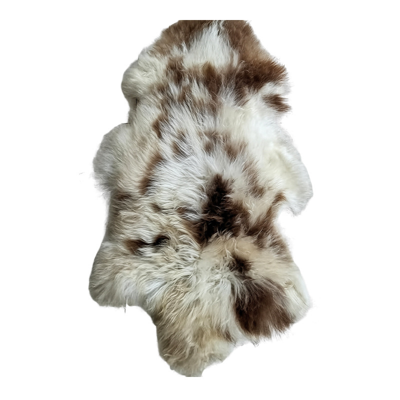 Mongolian Tan Sheepskin Pelt Natural Pattern Sheepskin Plate Whole Sheepskin Fur Pelt Mongolian Lambskin with Natural Curls