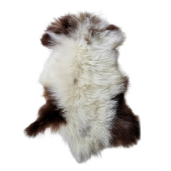 Mongolian Tan Sheepskin Pelt Natural Pattern Sheepskin Plate Whole Sheepskin Fur Pelt Mongolian Lambskin with Natural Curls