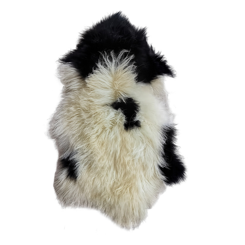 Mongolian Tan Sheepskin Pelt Natural Pattern Sheepskin Plate Whole Sheepskin Fur Pelt Mongolian Lambskin with Natural Curls