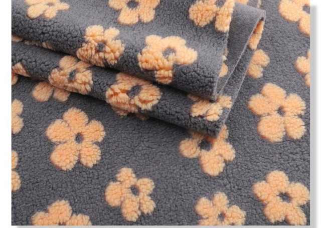 Warm Patterned Lamb Wool Custom Printed Lamb Wool Plush Printed Lamb Wool Fabric