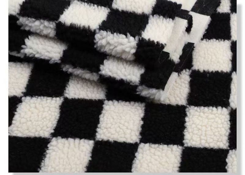 Warm Patterned Lamb Wool Custom Printed Lamb Wool Plush Printed Lamb Wool Fabric