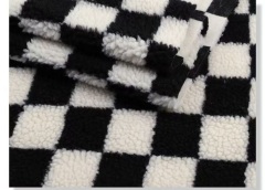 Warm Patterned Lamb Wool Custom Printed Lamb Wool Plush Printed Lamb Wool Fabric