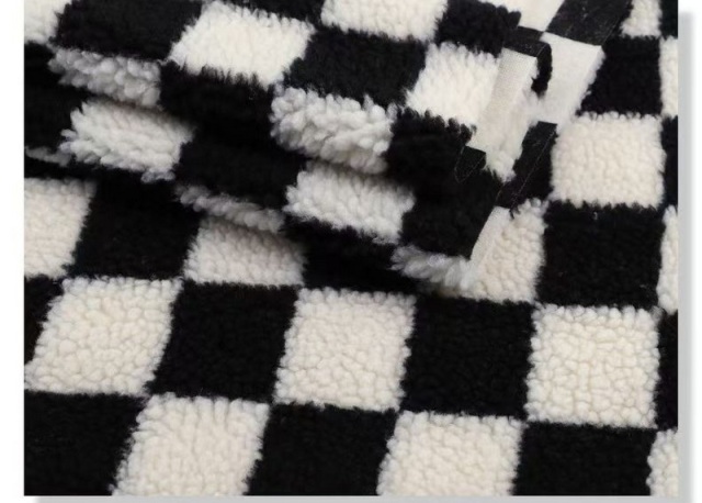 Warm Patterned Lamb Wool Custom Printed Lamb Wool Plush Printed Lamb Wool Fabric