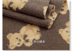 Warm Patterned Lamb Wool Custom Printed Lamb Wool Plush Printed Lamb Wool Fabric