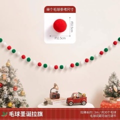Wholesale Felt Christmas Banner Garland Merry Christmas Felt Bunting Santa Reindeer Tree Hanging String Decoration for Xmas Party