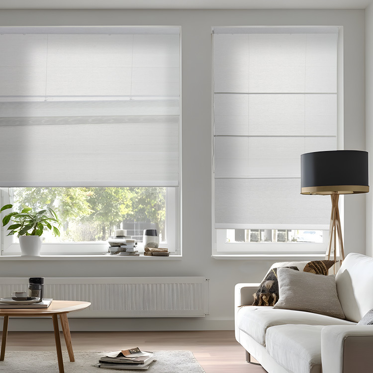 French-style Roman blinds for light-blocking, filtering and heat insulation. High-quality Roman blinds.