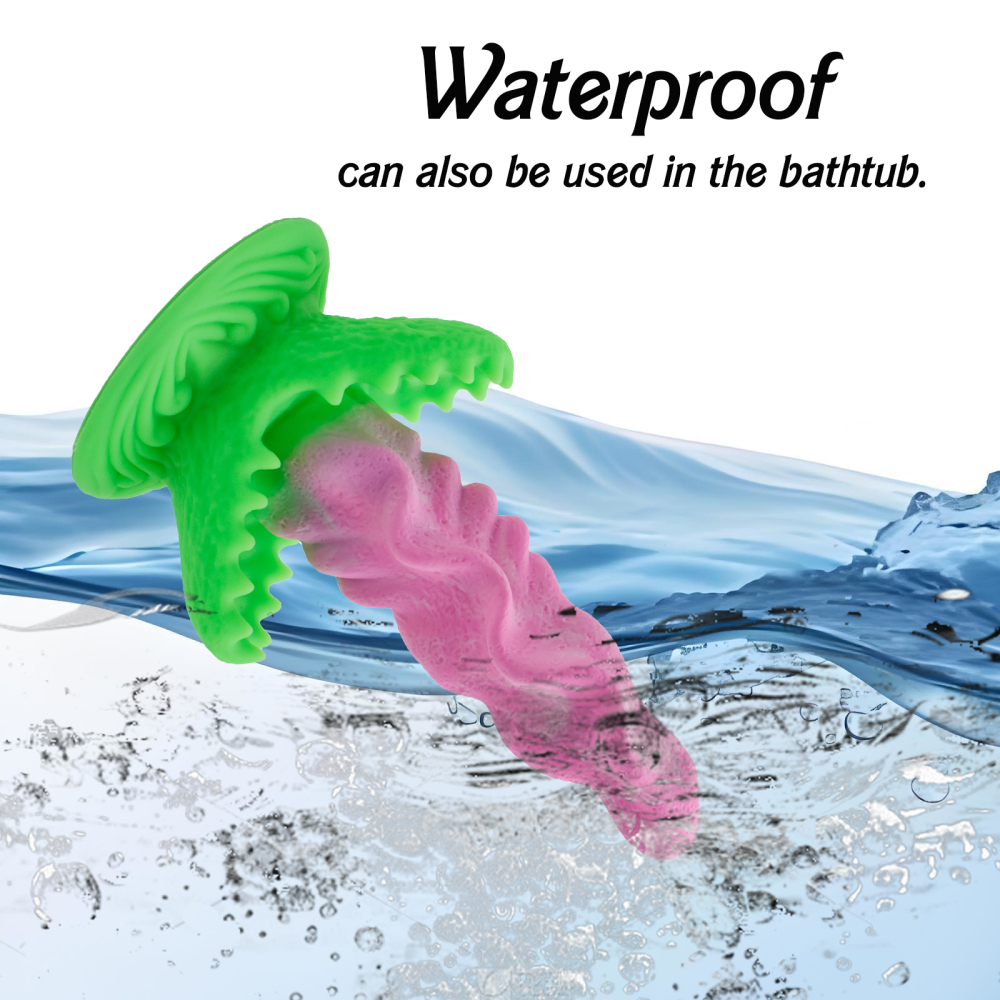 The artificial anode in the shape of a man-eating flower is made of silicone material and has suction cups in various colors