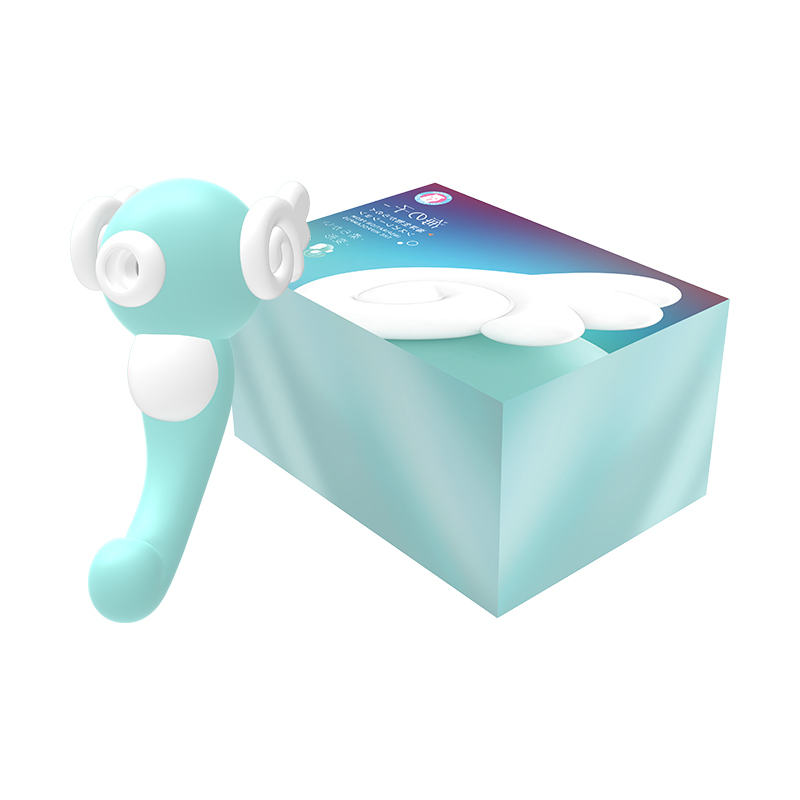 Sucking vibrating female sex toy Blue Seahorse