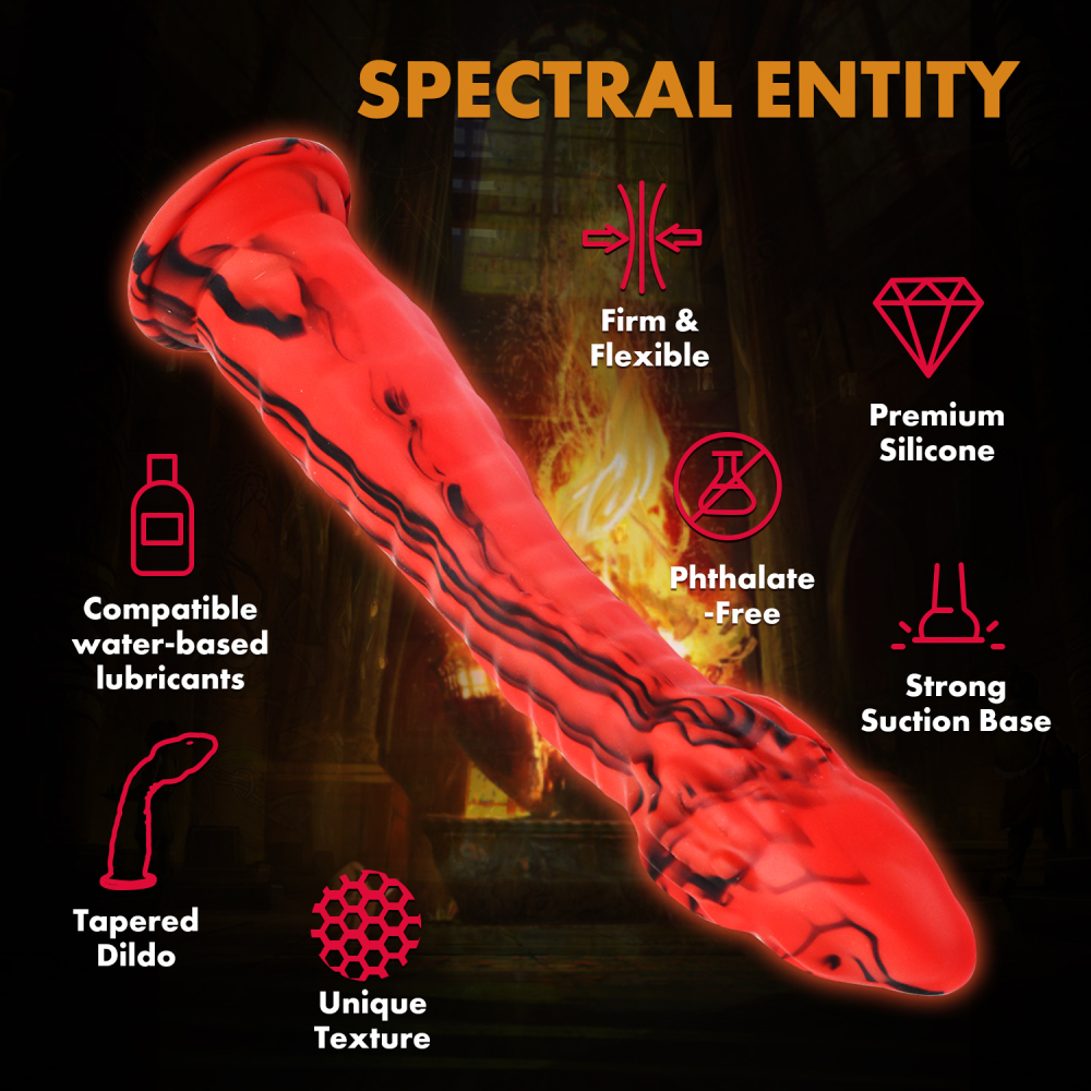 Cobra female sex toy with suction cup red