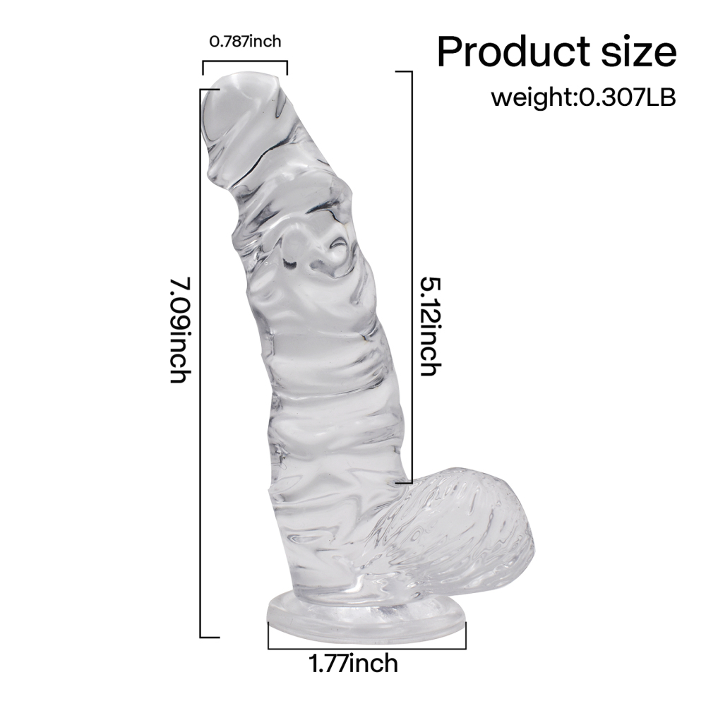 Adult humanized products: transparent artificial penis, suction cups, introductory small toys