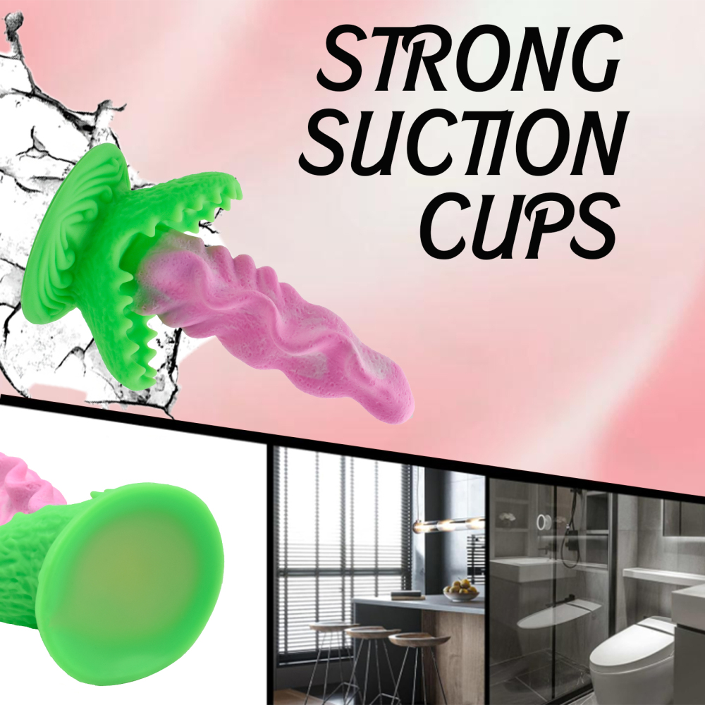 The artificial anode in the shape of a man-eating flower is made of silicone material and has suction cups in various colors