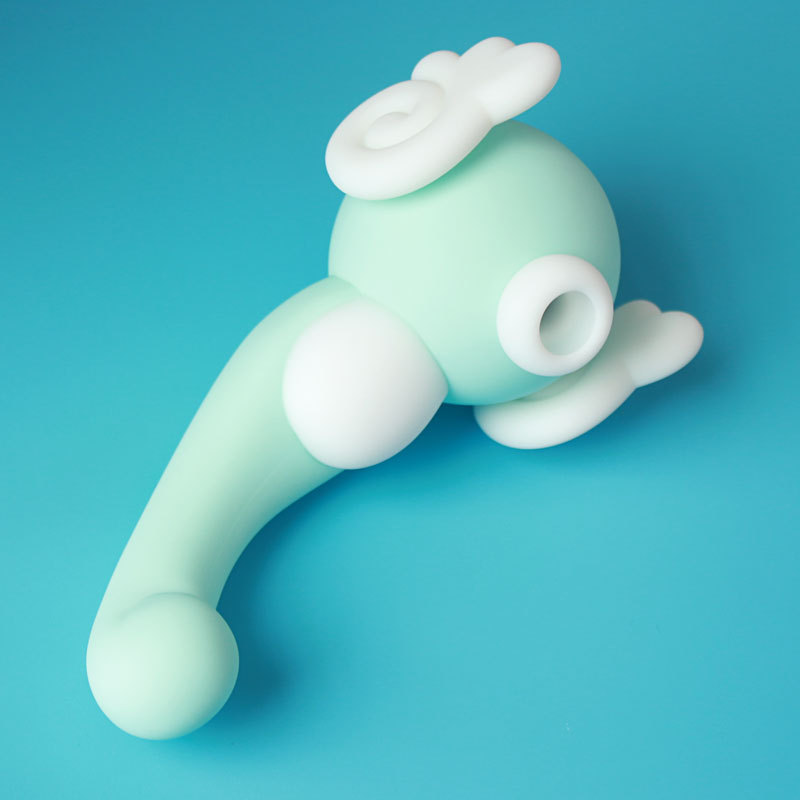 Sucking vibrating female sex toy Blue Seahorse