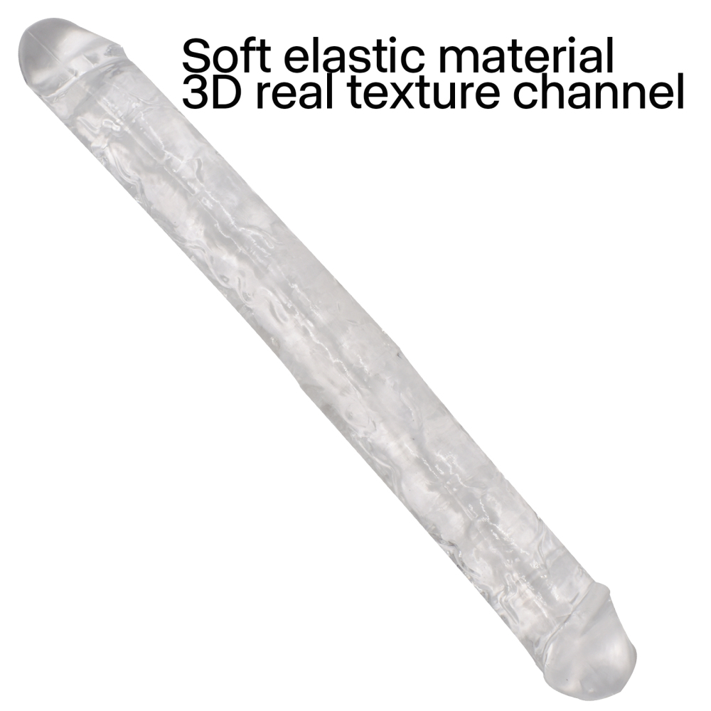Non-functional adult humanized products, double-headed artificial penis, transparent