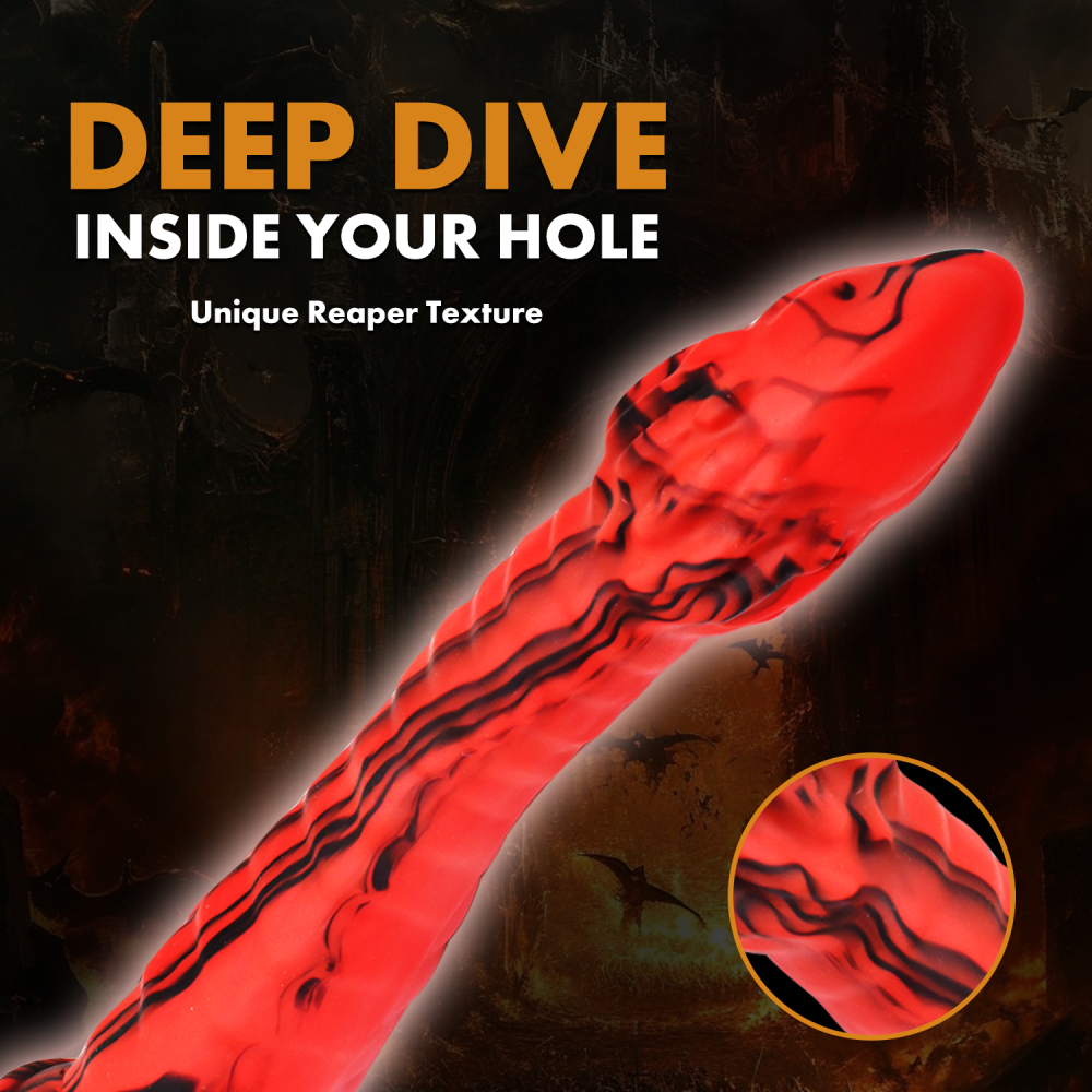 Cobra female sex toy with suction cup red