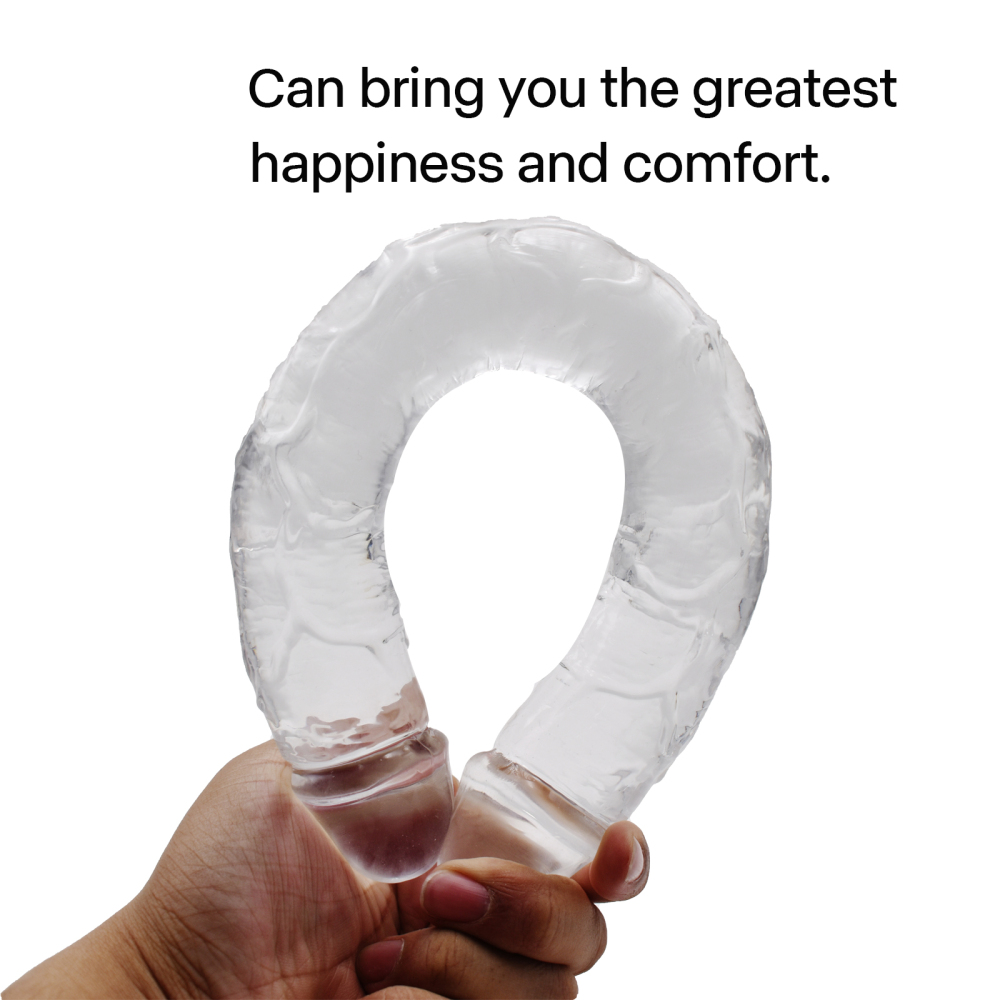 Non-functional adult humanized products, double-headed artificial penis, transparent