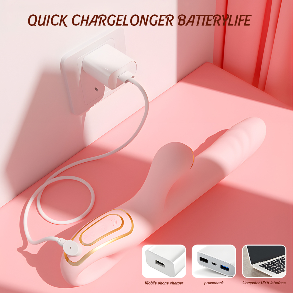 Slap + Squirm female sex toy with heating function pink