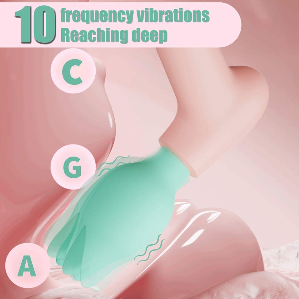 Vibrator Wand Female Sex Toys Pleasure Vibrating Wand Massage Sex Toys Fashion Gifts for Adults Women (Green)