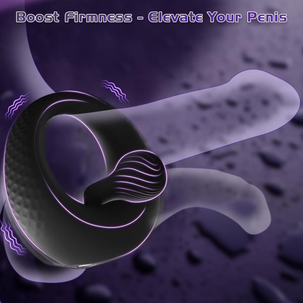 Vibrating Cock Ring with 360° Adjustable Bead Clitoral Stimulator, Pleasure Penis Ring Vibrator Couples Adult Sex Toys for Men Women, LITLLS Soft 8 Vibrations Male Couple Sex Toy Game for Men       振动阴茎环带 360°可调珠状阴蒂刺激器，男性女性情侣成人性玩具，LITLLS 柔软 8 种振动男性情侣性玩具游戏