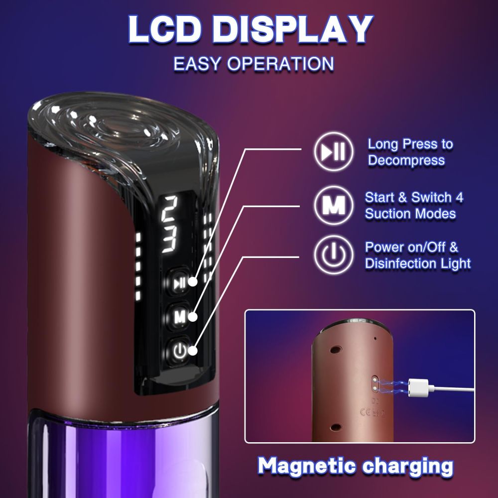 Penis Pump Male Sex Toys Electric Vacuum Pump with 4 Powerful Sucking and 6 Penis Ring, Adult Sex Toys for Men Dick Enlarger Erection       阴茎泵男性性玩具电动真空泵，带 4 个强力吸吮和 6 个阴茎环，成人男性性玩具鸡巴放大勃起