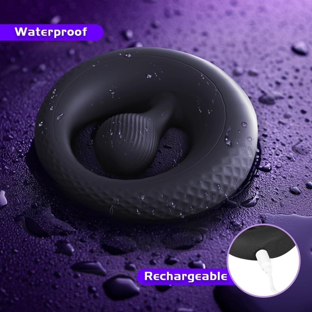 Vibrating Cock Ring with 360° Adjustable Bead Clitoral Stimulator, Pleasure Penis Ring Vibrator Couples Adult Sex Toys for Men Women, LITLLS Soft 8 Vibrations Male Couple Sex Toy Game for Men       振动阴茎环带 360°可调珠状阴蒂刺激器，男性女性情侣成人性玩具，LITLLS 柔软 8 种振动男性情侣性玩具游戏